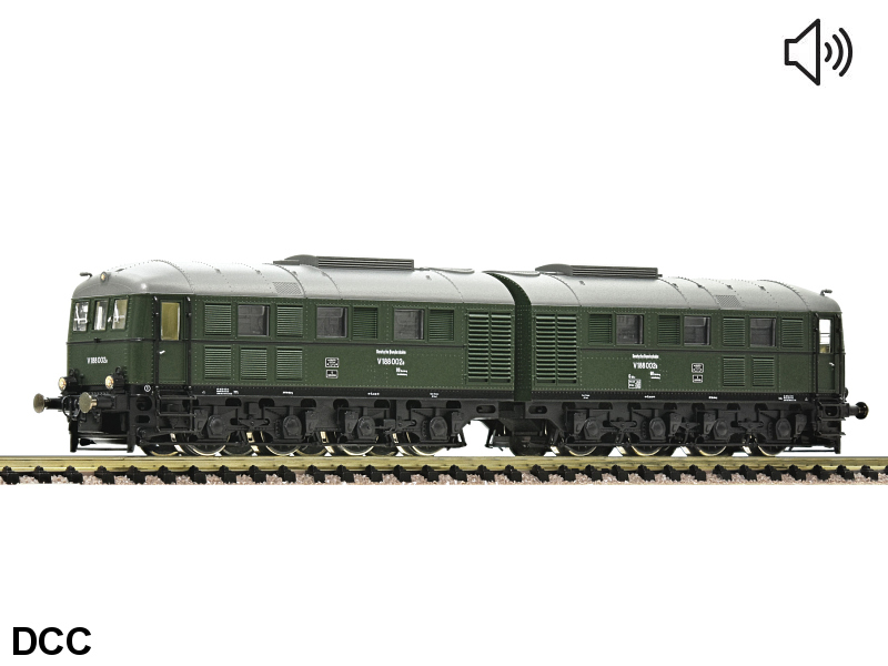 Fleischmann N Dieselelektrische Doppellokomotive V 188 DB Epoche III, DCC + Sound 725173