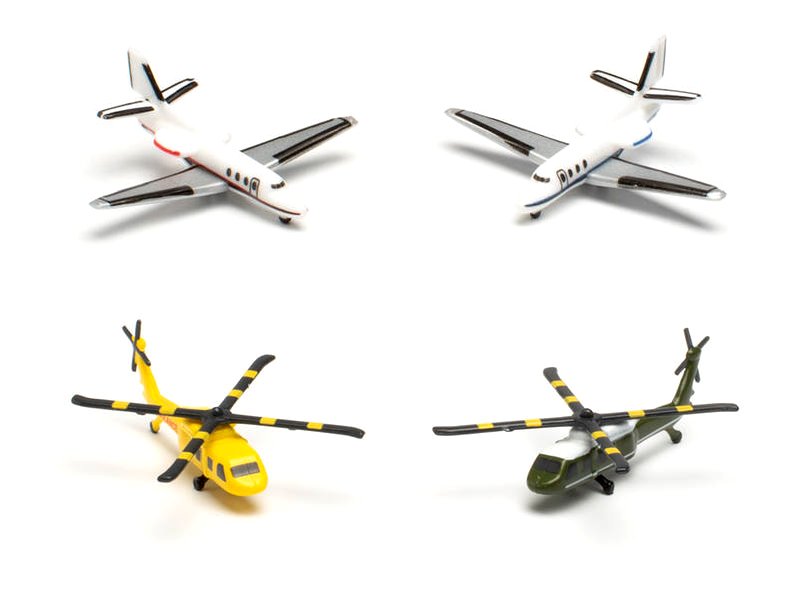 Herpa Wings 1:500 Scenix Airport Helicopter Bizjet 2 +2 Set 535939